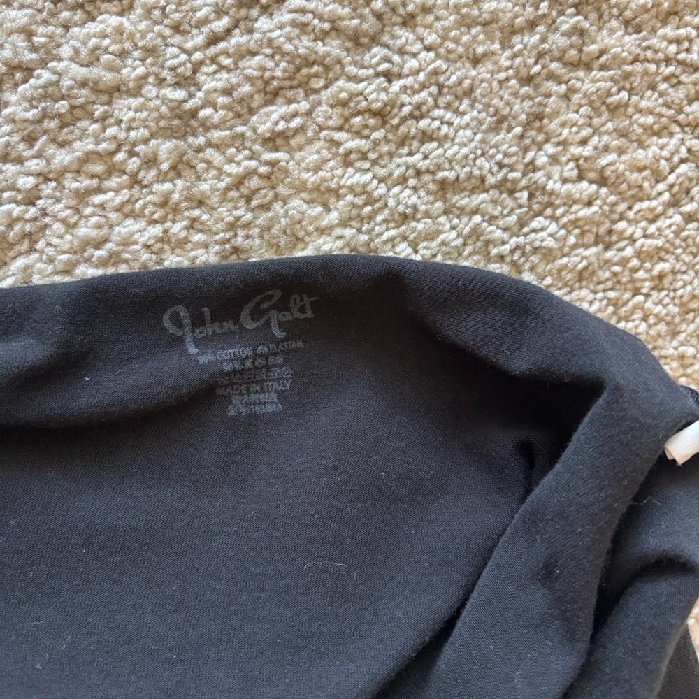 Brandy Melville Black Short Sleeve Tee with White '44' Graphic - Picture 3 of 5
